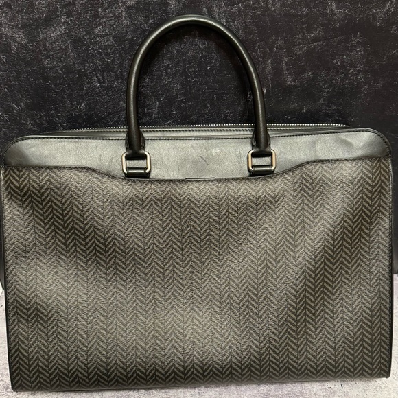 COACH BECKETT STRUCTURED BRIEFCASE WITH HERRINGBONE PRINT (F72990) - Picture 3 of 12